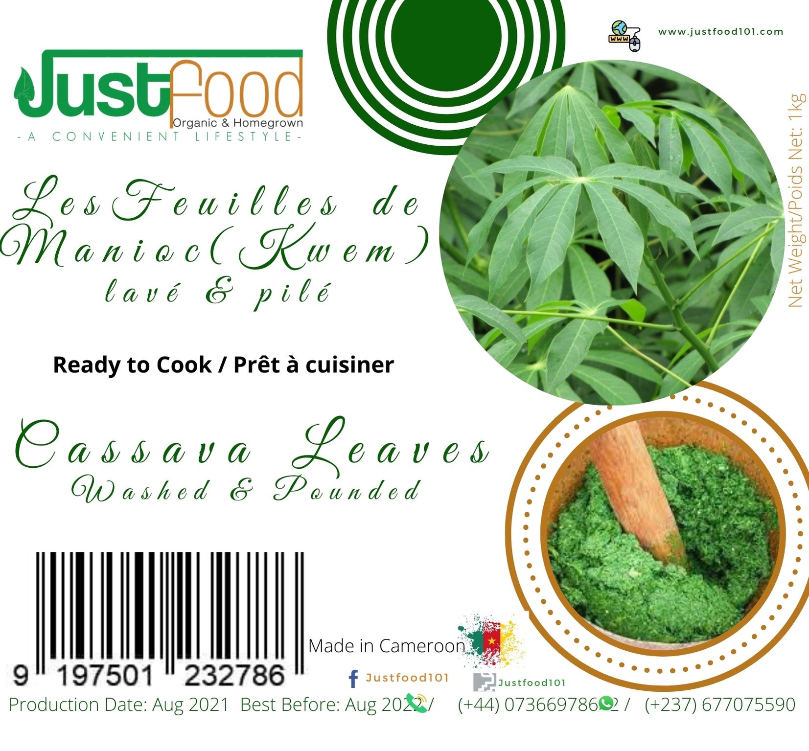 Pounded Cassava Leaves (Kwem)